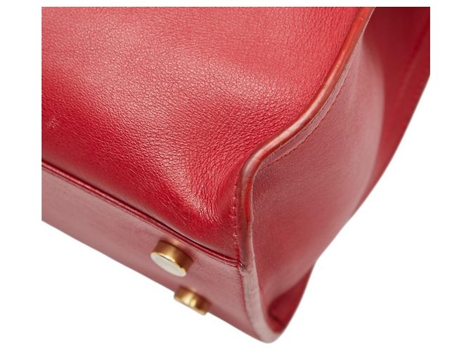Borsa a mano Saint Laurent Baby Monogram Cabas Rosso - vista 6