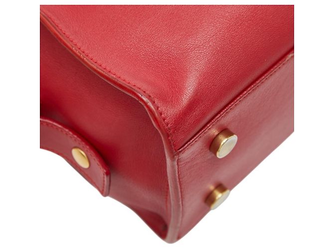 Borsa a mano Saint Laurent Baby Monogram Cabas Rosso - vista 7