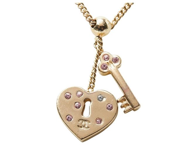 Collana Chanel Coco Mark Heart Key Rosa - vista 2