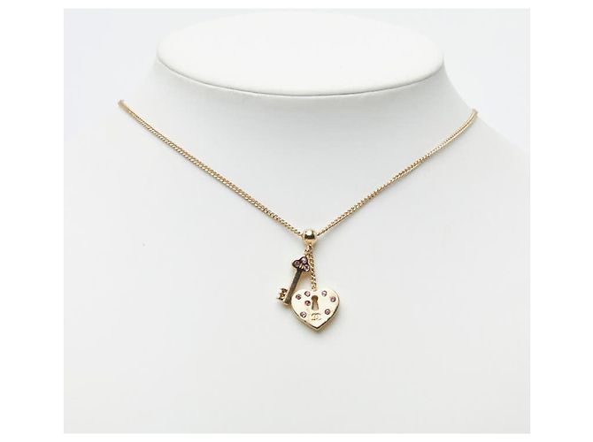 Collana Chanel Coco Mark Heart Key Rosa - vista 6