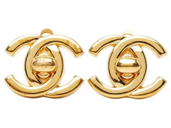 Timeless Orecchini vintage Chanel Coco Mark D'oro - vista 2