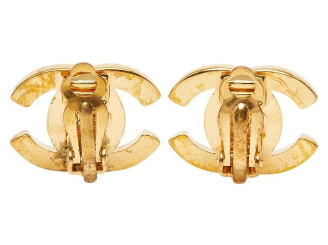 Timeless Orecchini vintage Chanel Coco Mark D'oro - vista 3