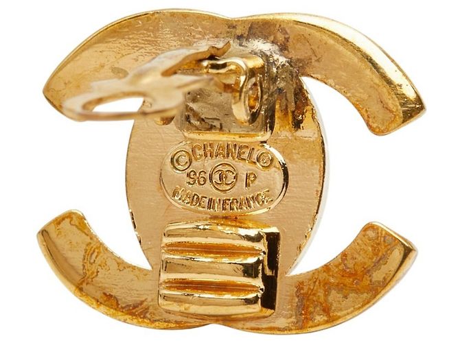 Timeless Orecchini vintage Chanel Coco Mark D'oro - vista 4