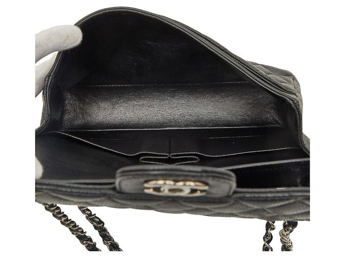 Timeless Borsa a tracolla Chanel Matelassé 25 Coco Mark Double Flap con catena Nero - vista 8