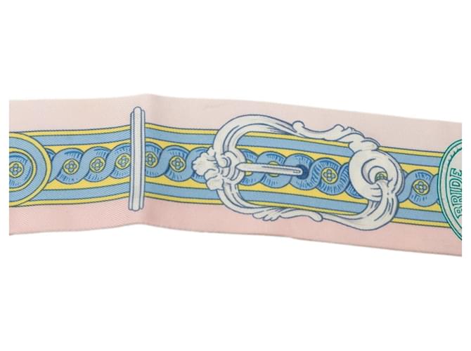 Hermès Hermes Twilly BRIDE DE COUR Schal Pink Mehrfarben - Ansicht 4