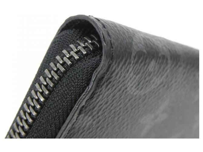 Louis Vuitton Monogram Eclipse Zippy Wallet Vertical Nero - vista 4