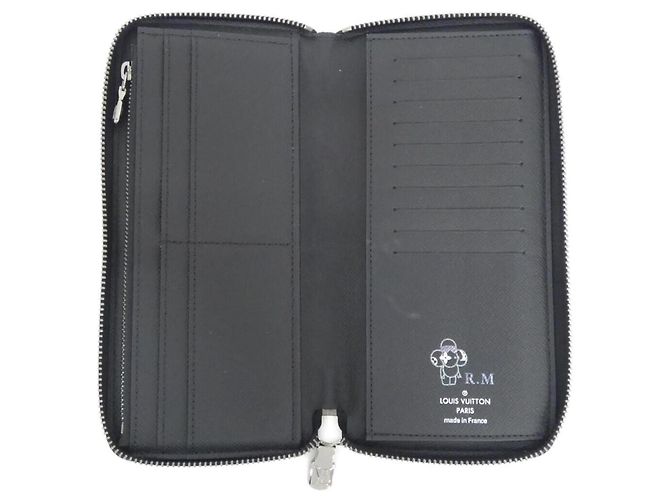 Louis Vuitton Monogram Eclipse Zippy Wallet Vertical Nero - vista 5