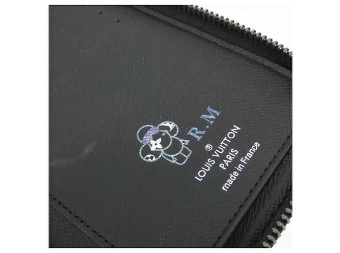 Louis Vuitton Monogram Eclipse Zippy Wallet Vertical Nero - vista 6