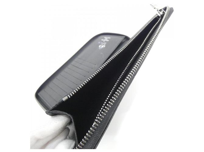Louis Vuitton Monogram Eclipse Zippy Wallet Vertical Nero - vista 8