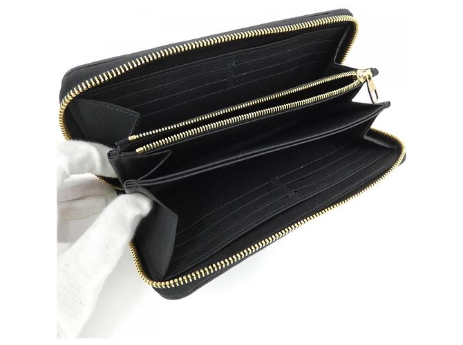 Louis Vuitton Monogram Empreinte Zippy Wallet Schwarz - Ansicht 3