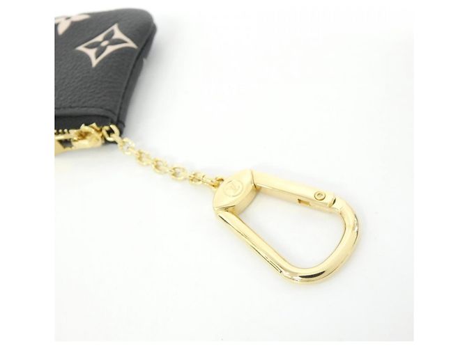 Louis Vuitton Bicolor Monogram Empreinte Pochette Cle M80885 Nero Beige - vista 2