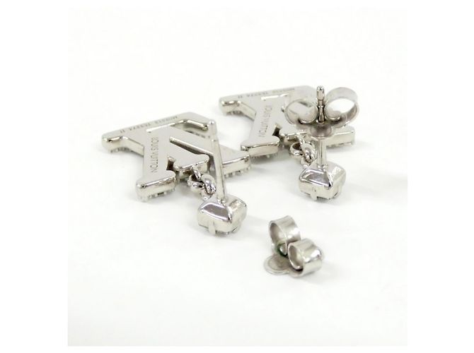 Orecchini a lobo Louis Vuitton Lady LV M02513 Argento - vista 3