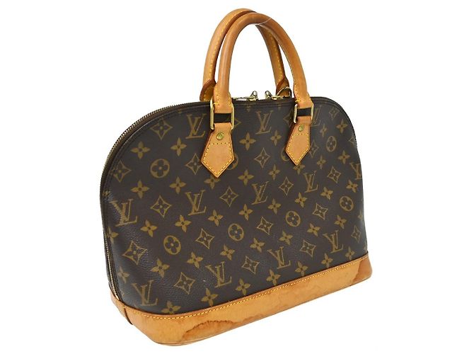 Louis Vuitton Alma Monogram Canvas MM Castaño - vista 2
