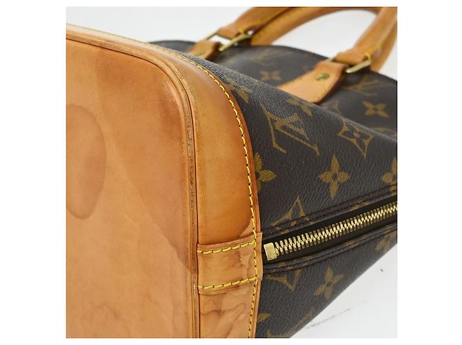 Louis Vuitton Alma Monogram Canvas MM Castaño - vista 7