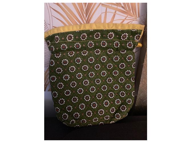 Borsa Bucket Hermès Paris con motivo a farfalla Bianco Verde Giallo - vista 11