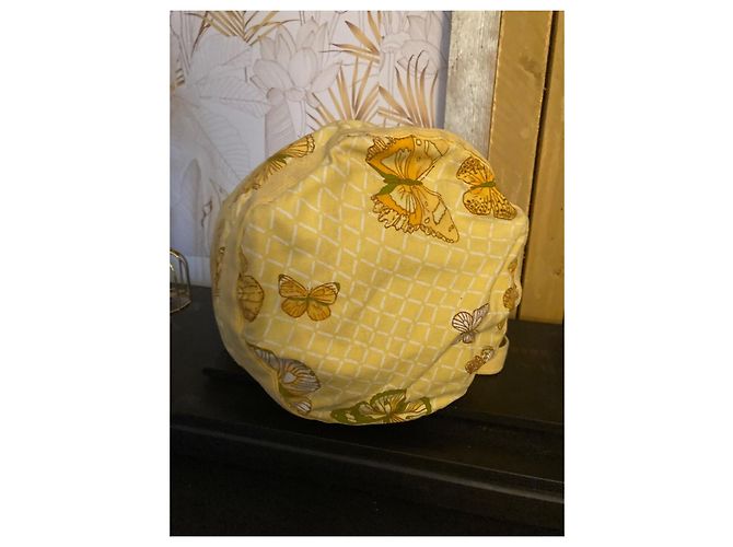 Borsa Bucket Hermès Paris con motivo a farfalla Bianco Verde Giallo - vista 5
