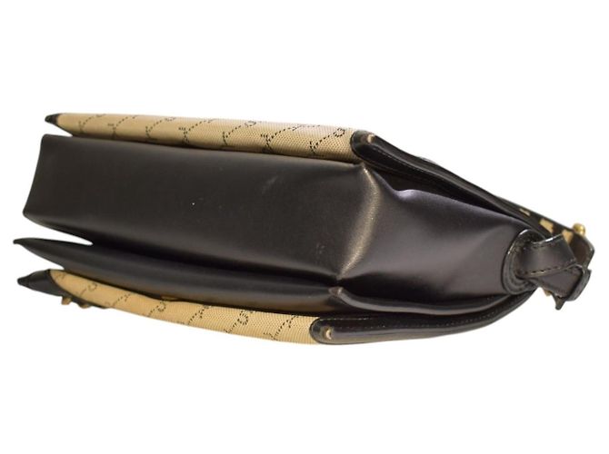 Stella Mc Cartney Borsa a tracolla Falabella con patta e catena in tela monogram STELLA MCCARTNEY Nero Beige - vista 14