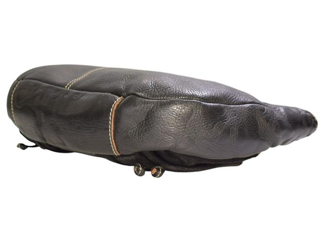 Autre Marque Borsa a tracolla TOUS in pelle nera goffrata con orso, coulisse e tasche multiple Nero - vista 12