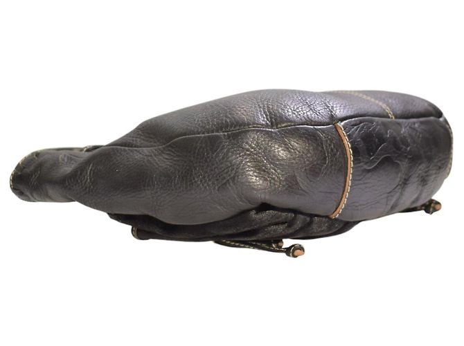 Autre Marque Borsa a tracolla TOUS in pelle nera goffrata con orso, coulisse e tasche multiple Nero - vista 13
