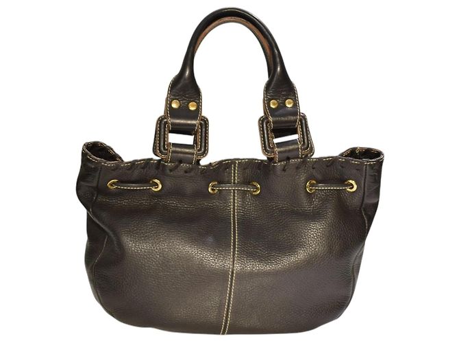 Autre Marque Borsa a tracolla TOUS in pelle nera goffrata con orso, coulisse e tasche multiple Nero - vista 5