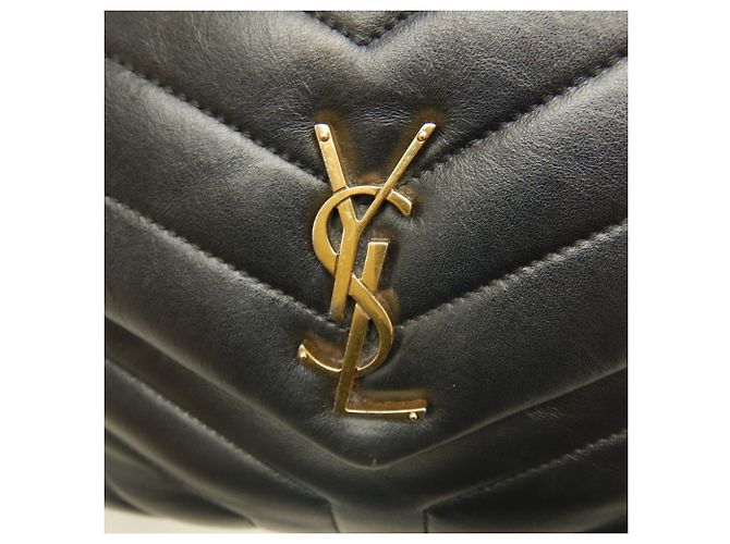 Borsa a tracolla Yves Saint Laurent Loulou Small Matelassé Nero - vista 12