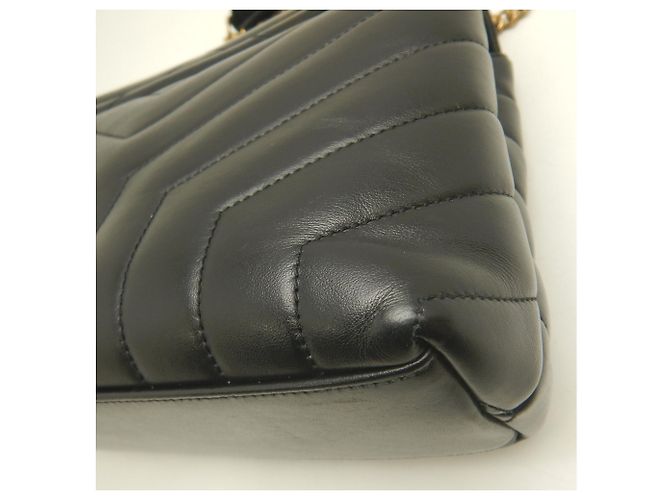 Borsa a tracolla Yves Saint Laurent Loulou Small Matelassé Nero - vista 15
