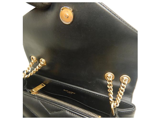 Borsa a tracolla Yves Saint Laurent Loulou Small Matelassé Nero - vista 17