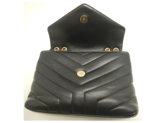 Borsa a tracolla Yves Saint Laurent Loulou Small Matelassé Nero - vista 4