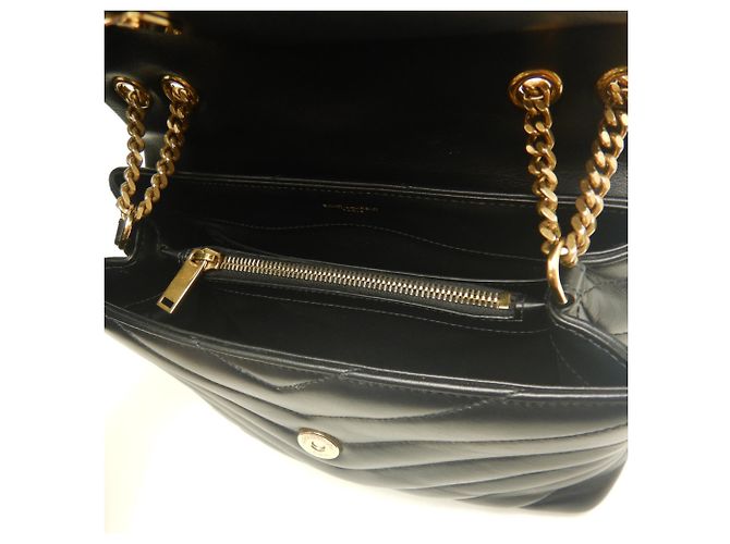 Borsa a tracolla Yves Saint Laurent Loulou Small Matelassé Nero - vista 5