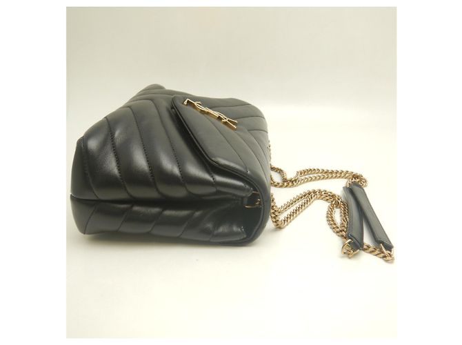 Borsa a tracolla Yves Saint Laurent Loulou Small Matelassé Nero - vista 7
