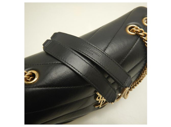 Borsa a tracolla Yves Saint Laurent Loulou Small Matelassé Nero - vista 9
