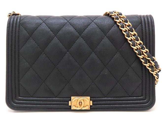 Borsa a tracolla Chanel Boy con catena Nero - vista 2