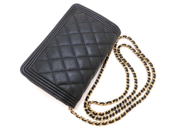 Borsa a tracolla Chanel Boy con catena Nero - vista 5