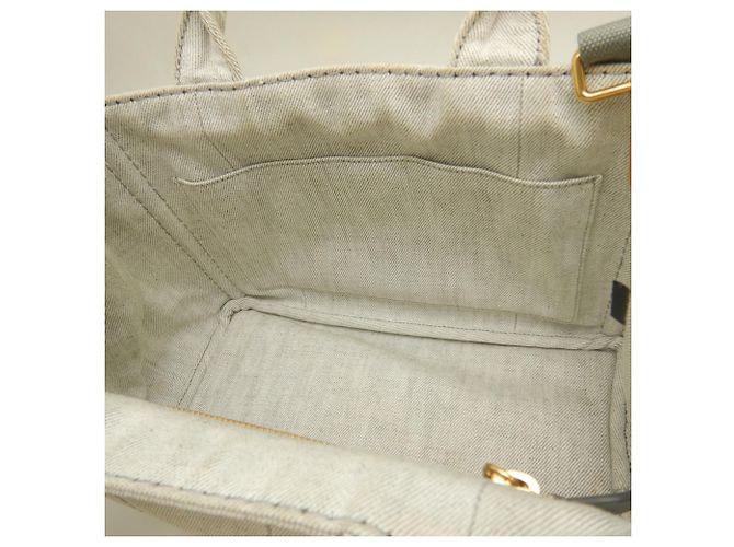 Borsa Tote Prada Canapa 1BG439 Bianco - vista 14