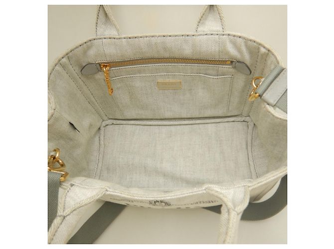 Borsa Tote Prada Canapa 1BG439 Bianco - vista 5