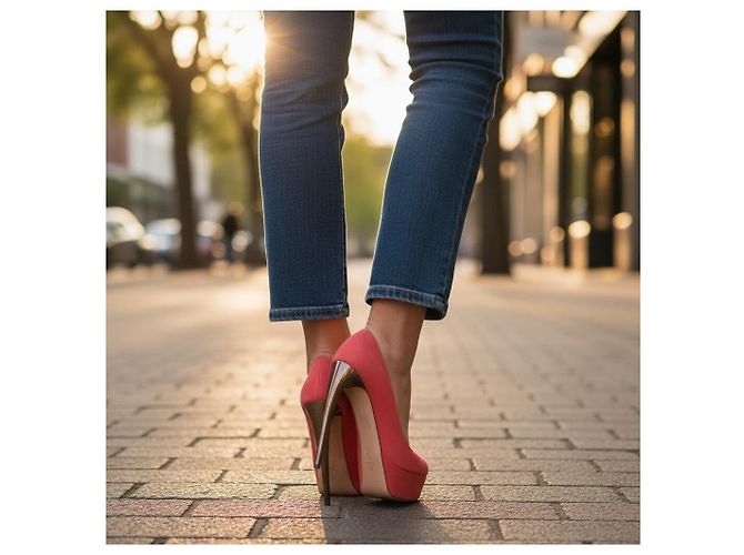 ALEXANDER MCQUEEN Plateau-Pumps mit Stiletto-Absatz aus Wildleder und Resin Coral Red EU 37 Rot - Ansicht 4