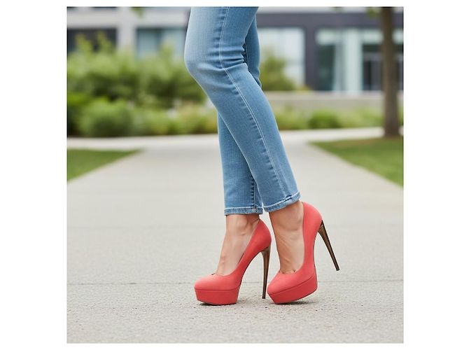 ALEXANDER MCQUEEN Plateau-Pumps mit Stiletto-Absatz aus Wildleder und Resin Coral Red EU 37 Rot - Ansicht 5