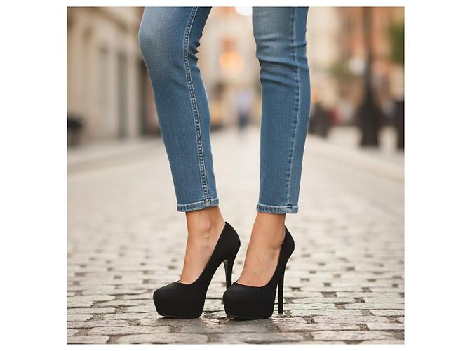 Décolleté platform con tacco a spillo in camoscio nero PRADA EU 37.5 Made in Italy - vista 4