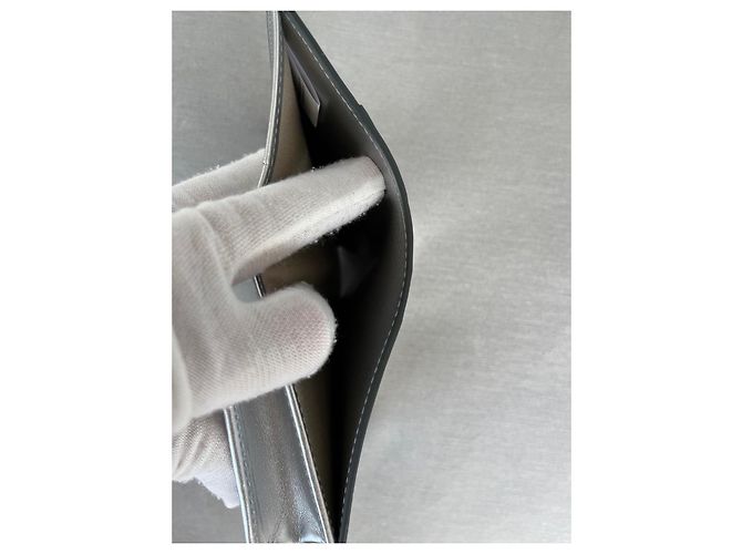 Cartera MCM de cuero plateado Plata - vista 14
