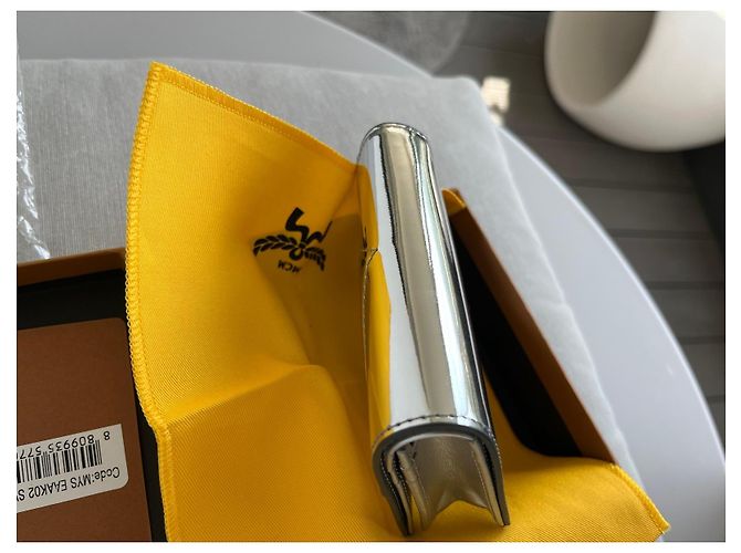 Cartera MCM de cuero plateado Plata - vista 5