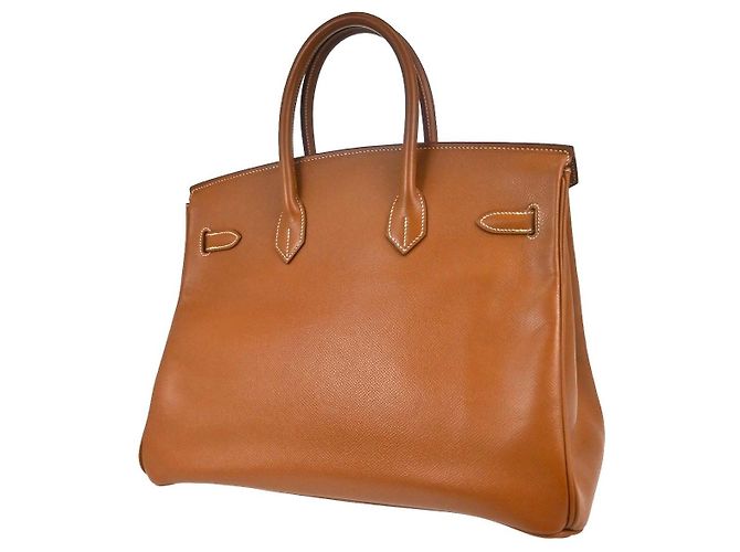 Hermès Hermes Birkin Gold Courchevel con Gold Hardware 35 Dorado - vista 2