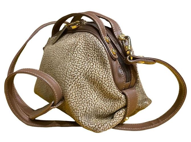 Autre Marque Set di borse in pelle e camoscio monogrammate Marrone Beige - vista 16