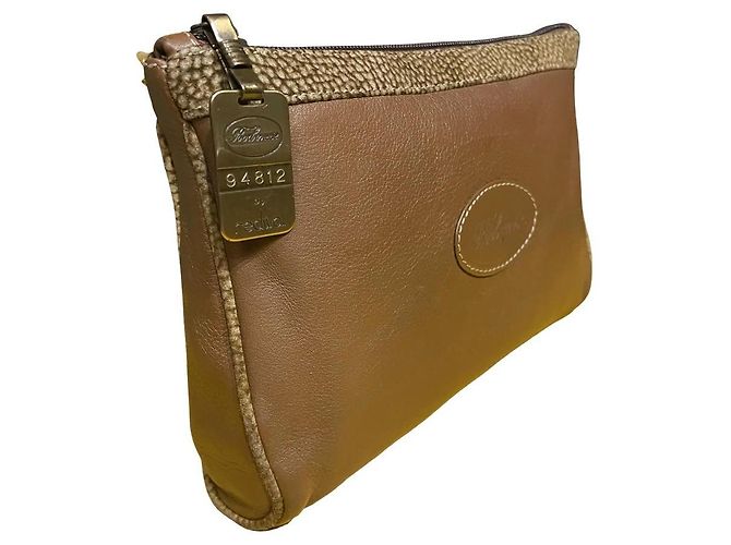 Autre Marque Set di borse in pelle e camoscio monogrammate Marrone Beige - vista 19