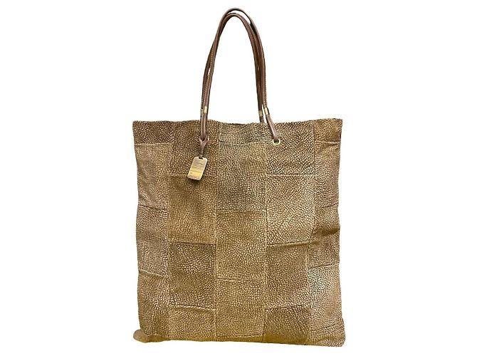 Autre Marque Set di borse in pelle e camoscio monogrammate Marrone Beige - vista 2