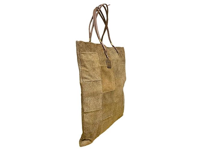 Autre Marque Set di borse in pelle e camoscio monogrammate Marrone Beige - vista 3