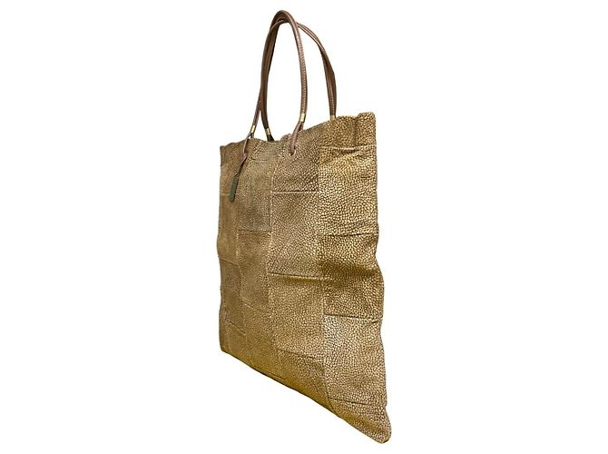 Autre Marque Set di borse in pelle e camoscio monogrammate Marrone Beige - vista 6