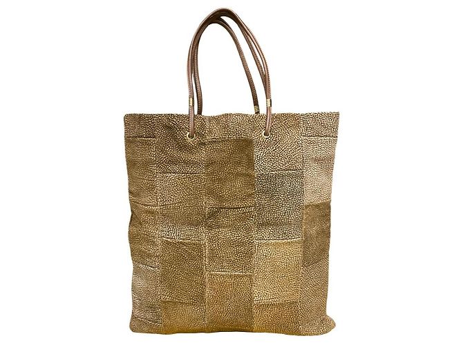 Autre Marque Set di borse in pelle e camoscio monogrammate Marrone Beige - vista 7