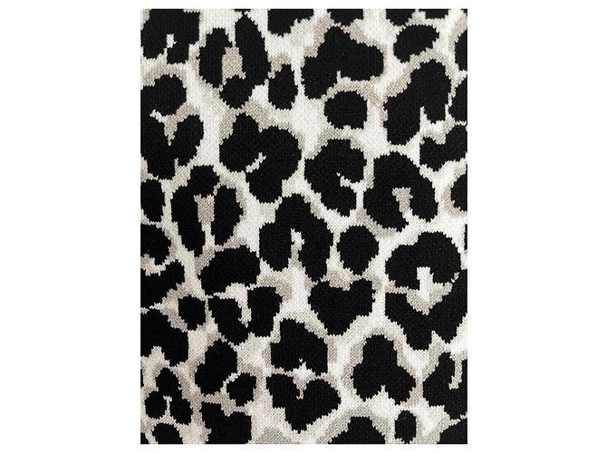 Michael Kors Abito midi leopardato Nero Bianco Stampa leopardo - vista 10