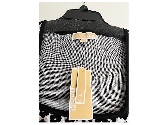 Michael Kors Abito midi leopardato Nero Bianco Stampa leopardo - vista 4