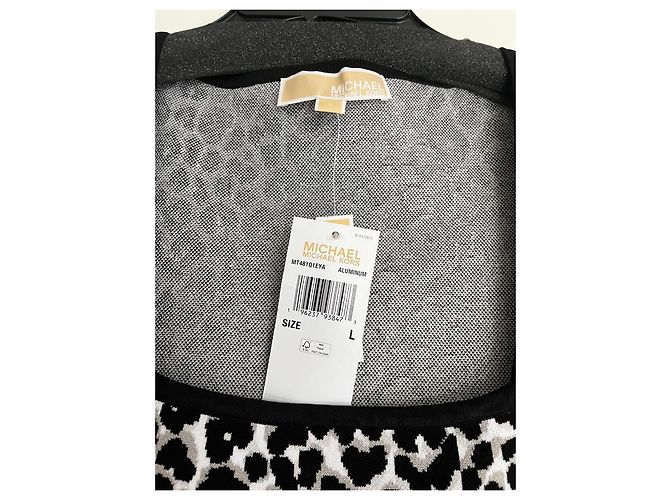 Michael Kors Abito midi leopardato Nero Bianco Stampa leopardo - vista 6